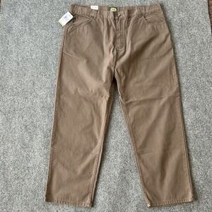 Cabelas Pants Mens 44 X 30 Brown Canvas Jeans 5 Pocket Straight Leg New NWT P3